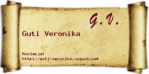 Guti Veronika névjegykártya